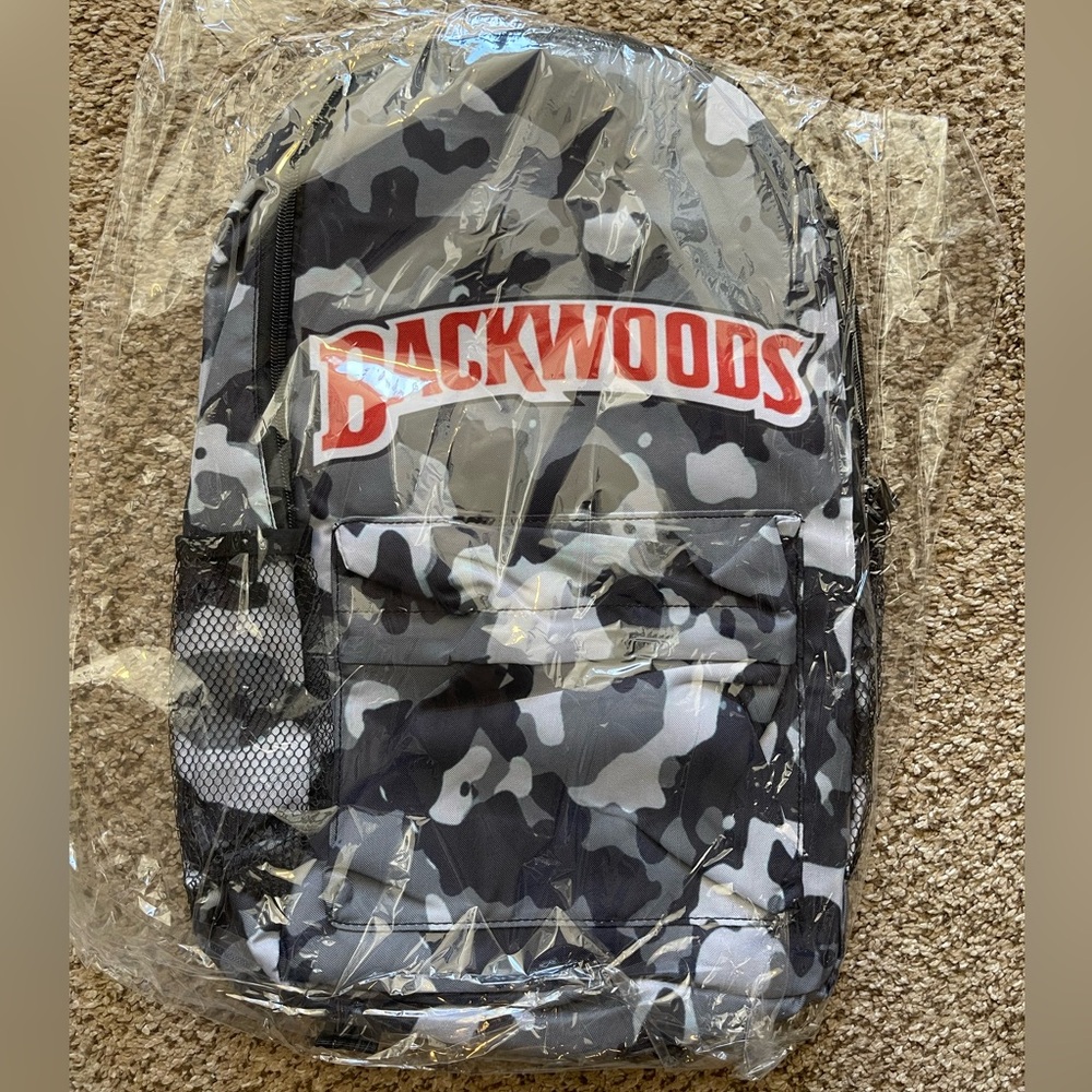 Backwoods Camo Backpack in Black and Gray